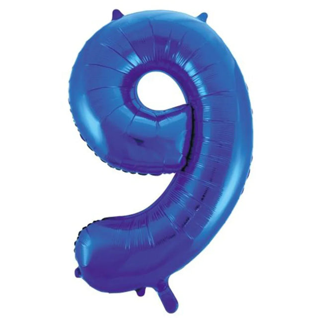 Alpen Decrotex Foil Balloon Number 9 Blue 34in 213739