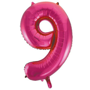 Alpen Decrotex Foil Balloon Number 9 Magenta 34in 213729