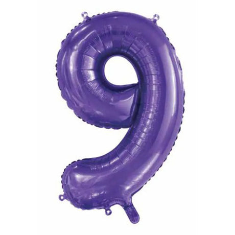 Alpen Decrotex Foil Balloon Number 9 Purple 34in 213849