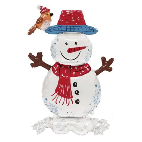 Alpen Decrotex Foil Balloon Standing Airz Snowman 79cm 211296