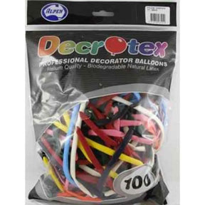Alpen Decrotex Latex Ballloon Modeller 260 Fashion Mix 100Pk 206101