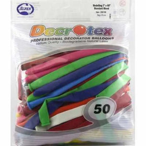 Alpen Decrotex Latex Ballloon Modeller 360 Fashion Mix 50Pk 206109