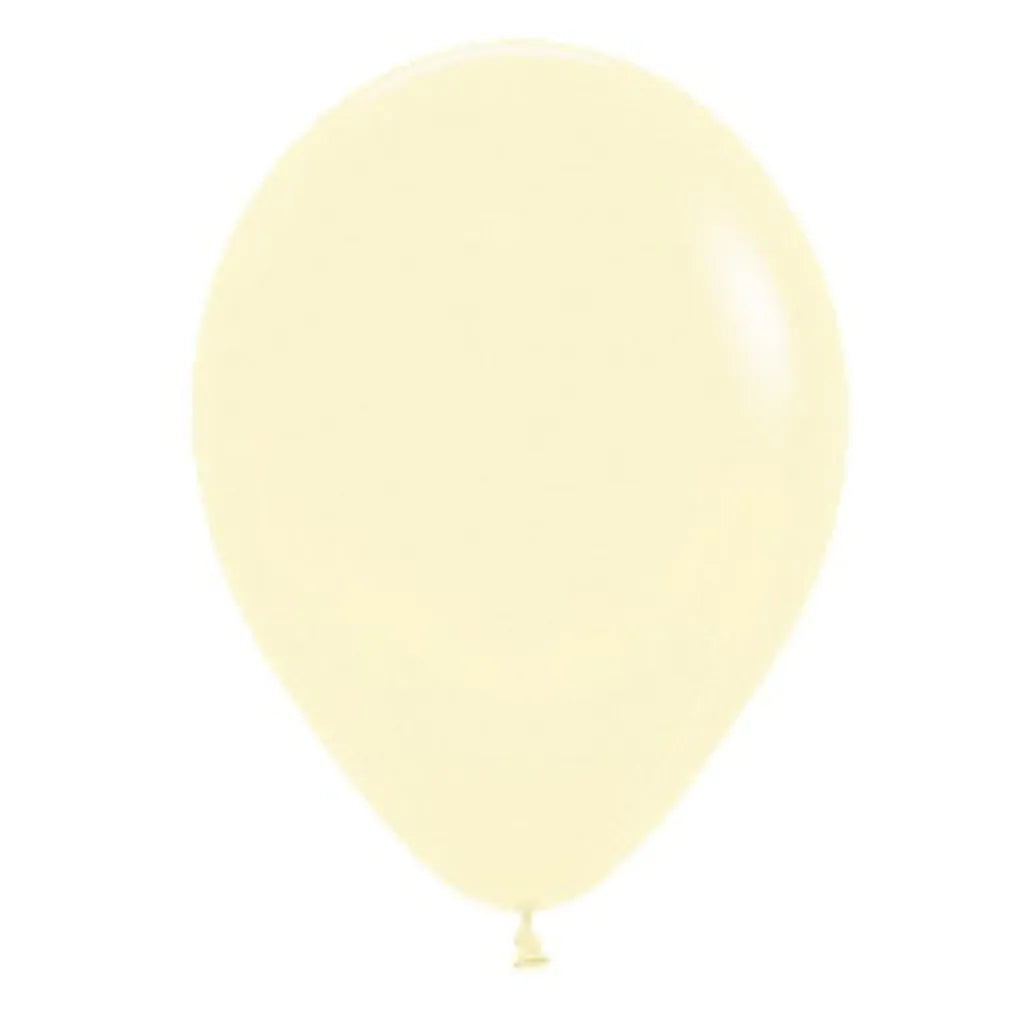 Alpen Decrotex Latex Balloon Matte Pastel Yellow 12cm 100Pk 206341
