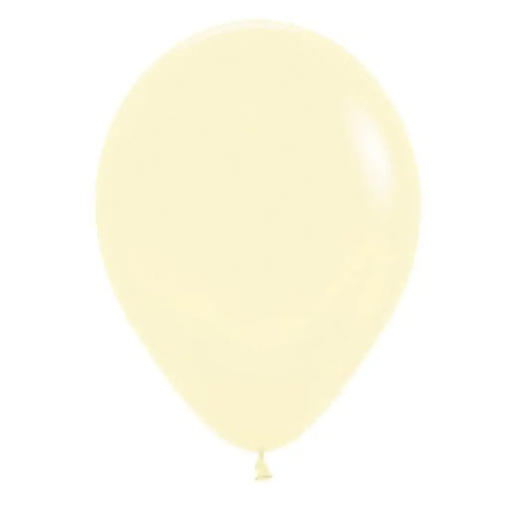 Alpen Decrotex Latex Balloon Matte Pastel Yellow 30cm 100Pk 206531