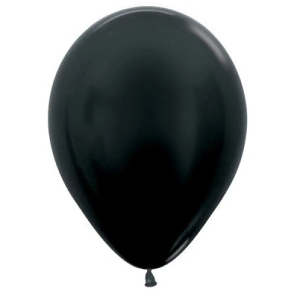 Alpen Decrotex Latex Balloon Metallic Black 12cm 100Pk 206231