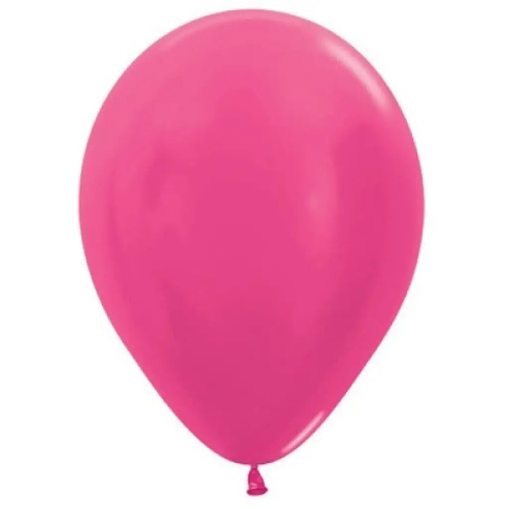 Alpen Decrotex Latex Balloon Metallic Fuchsia 12cm 100Pk 206233