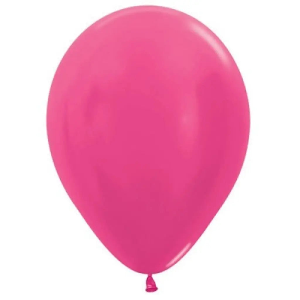 Alpen Decrotex Latex Balloon Metallic Fuchsia 30cm 100Pk 206633