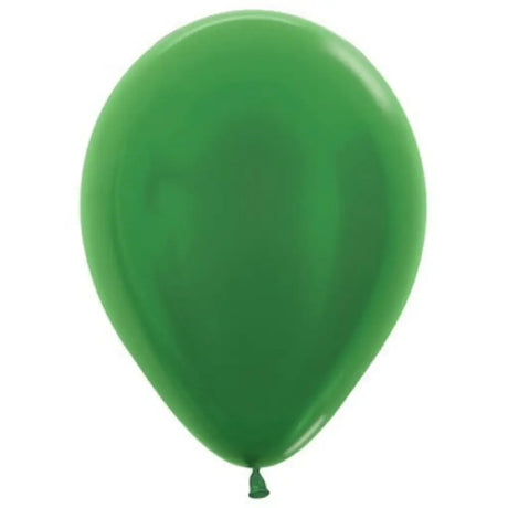 Alpen Decrotex Latex Balloon Metallic Green 12cm 100Pk 206239