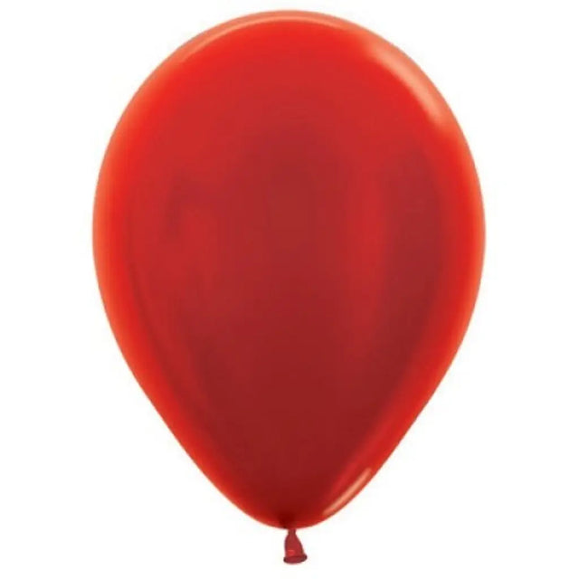 Alpen Decrotex Latex Balloon Metallic Red 12cm 100Pk 206225
