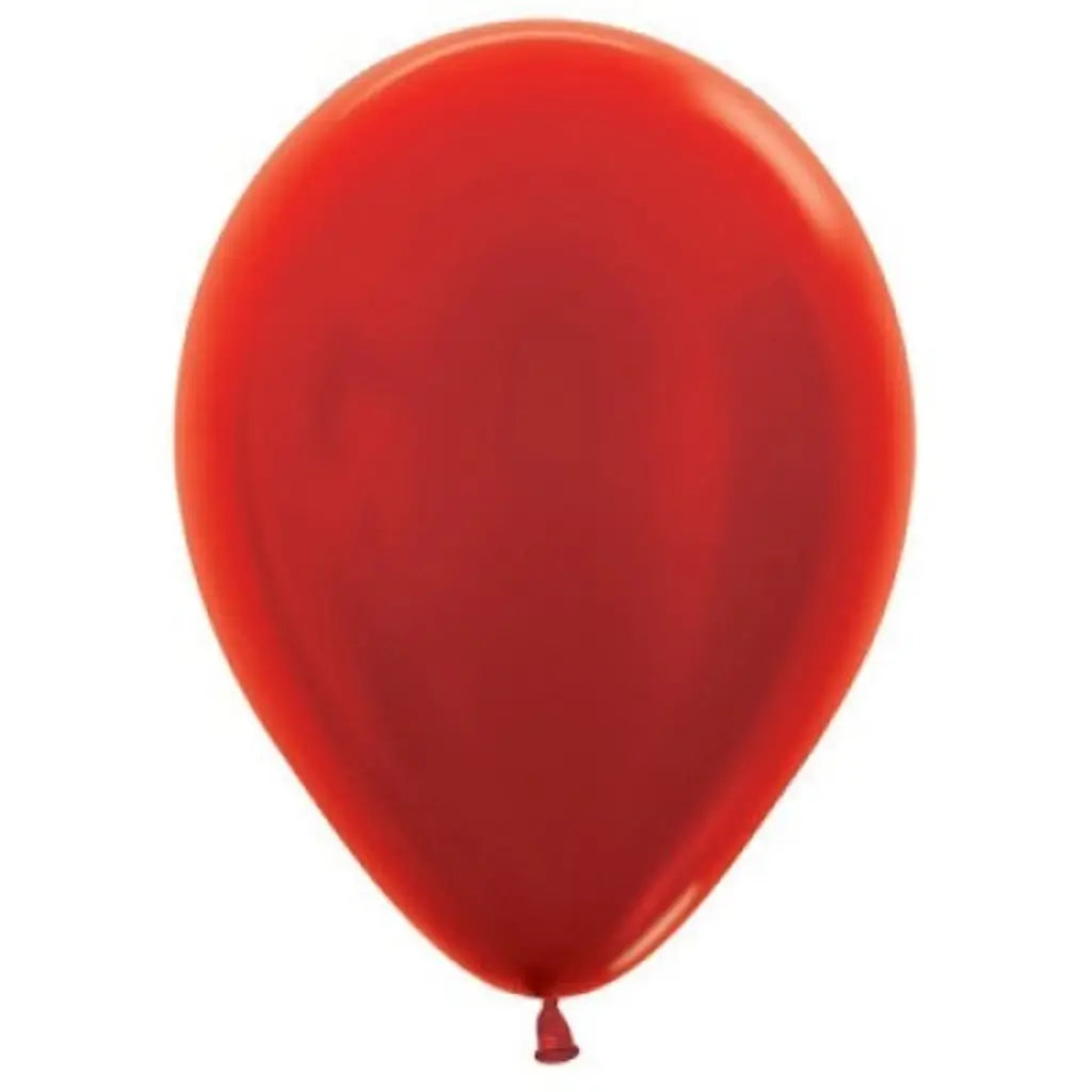 Alpen Decrotex Latex Balloon Metallic Red 30cm 100Pk 206625