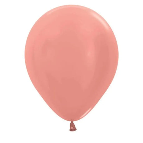Alpen Decrotex Latex Balloon Metallic Rose Gold 30cm 100Pk 206632