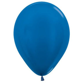 Alpen Decrotex Latex Balloon Metallic Royal Blue 12cm 100Pk 206223