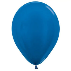 Alpen Decrotex Latex Balloon Metallic Royal Blue 30cm 100Pk 206623