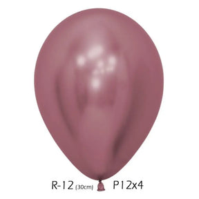 Alpen Decrotex Latex Balloon Reflex Pink 30cm 12Pk 206765