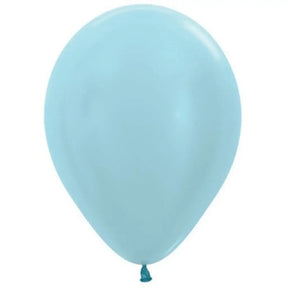 Alpen Decrotex Latex Balloon Satin Blue 12cm 100Pk 206211