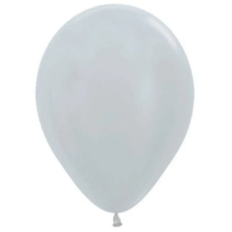 Alpen Decrotex Latex Balloon Satin Silver 30cm 100Pk 206621