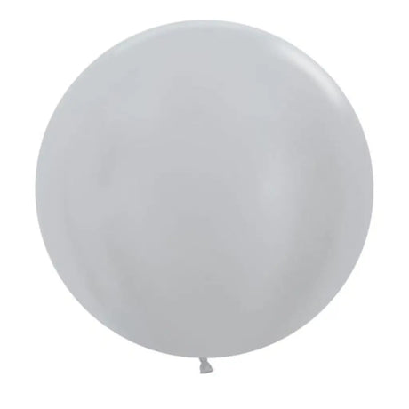 Alpen Decrotex Latex Balloon Satin Silver 60cm 3Pk 222692