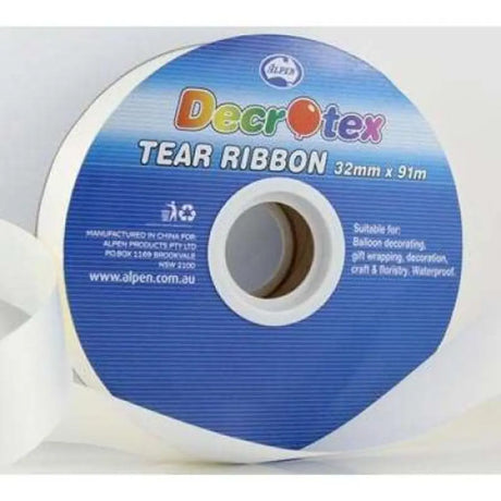 Alpen Decrotex Tear Ribbon Ivory 32mmX91m 205529