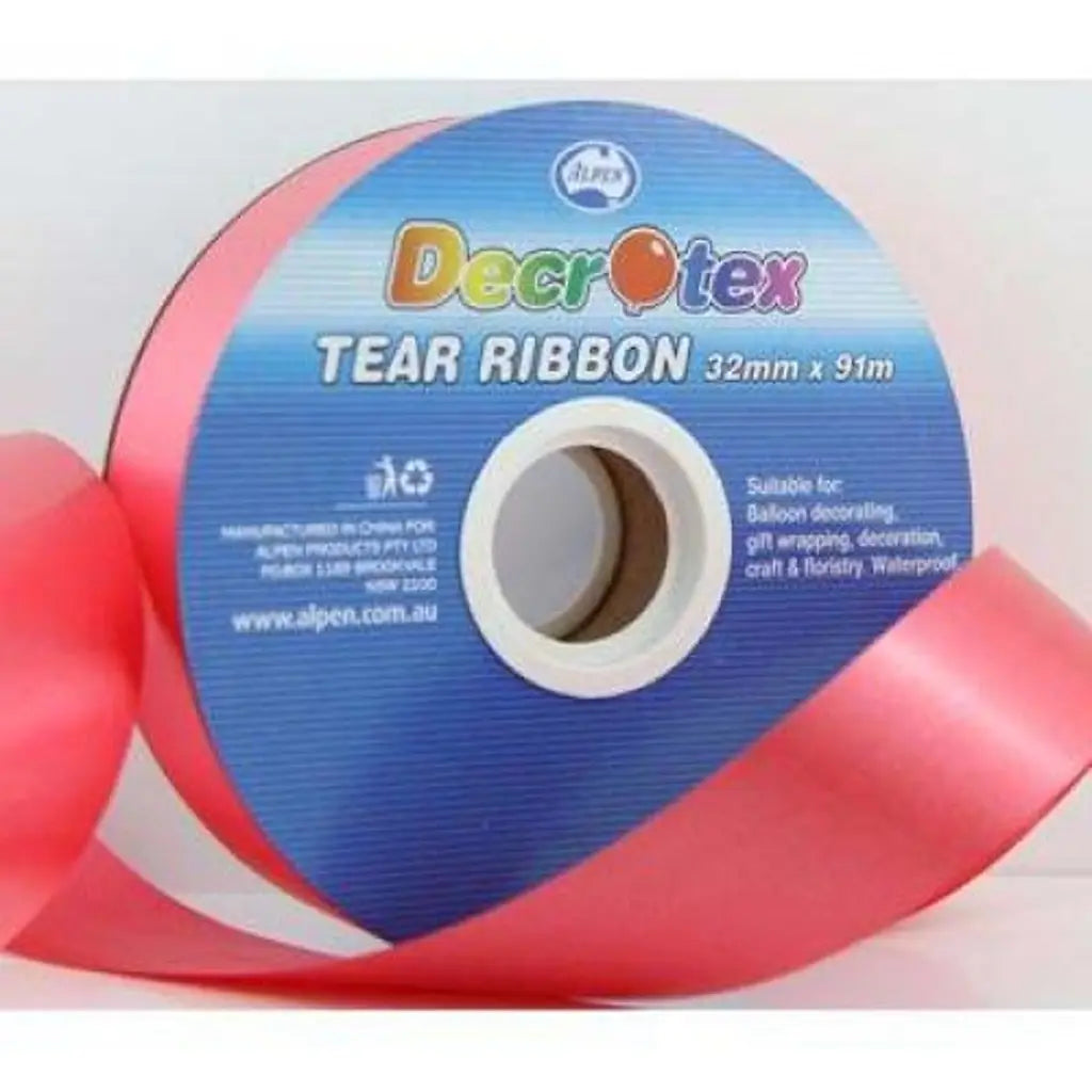 Alpen Decrotex Tear Ribbon Red 32mmX91m 205501