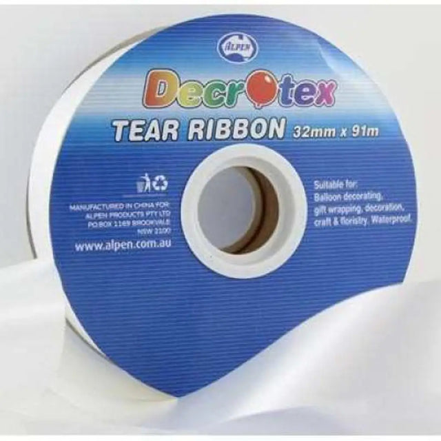 Alpen Decrotex Tear Ribbon White 32mmX91m 205525