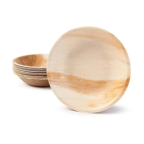 Alpen Eco Collection Palm Leaf Round Bowls Natural 6in 10Pk 461214