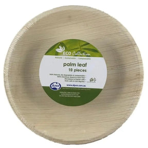 Alpen Eco Collection Palm Leaf Round Plates Natural 7in 10Pk 461217