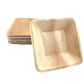 Alpen Eco Collection Palm Leaf Square Dip Bowls Natural 3.5in 10Pk 461201