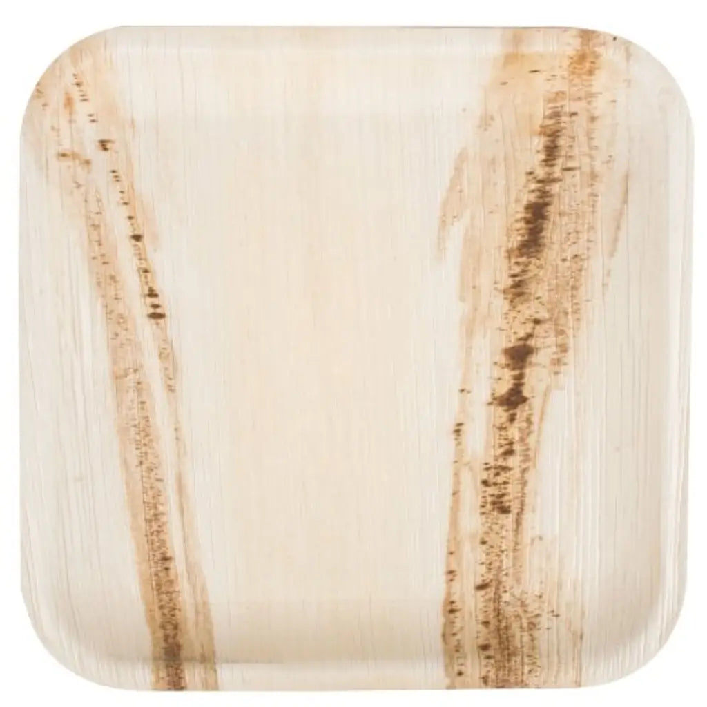 Alpen Eco Collection Palm Leaf Square Plates Natural 10in 10Pk 461240