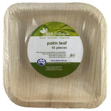 Alpen Eco Collection Palm Leaf Square Plates Natural 6in 10Pk 461234