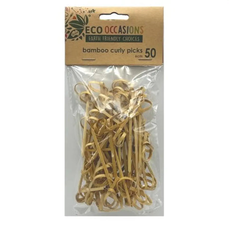 Alpen Eco Occasions Bamboo Curly Picks 6cm 50Pk 460563
