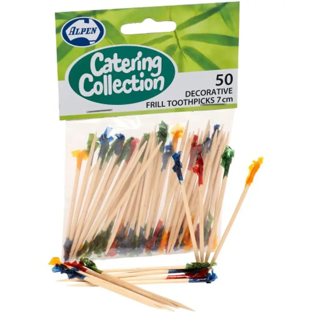 Alpen Eco Occasions Decorative Frill Picks 50Pk 460551