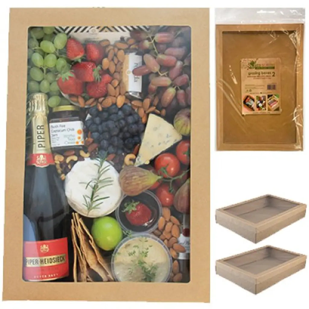 Alpen Eco Occasions Grazing Boxes Extra Large Kraft 450x310x80mm 2Pk 362119