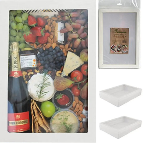 Alpen Eco Occasions Grazing Boxes Extra Large White 450x310x80mm 2Pk 362135