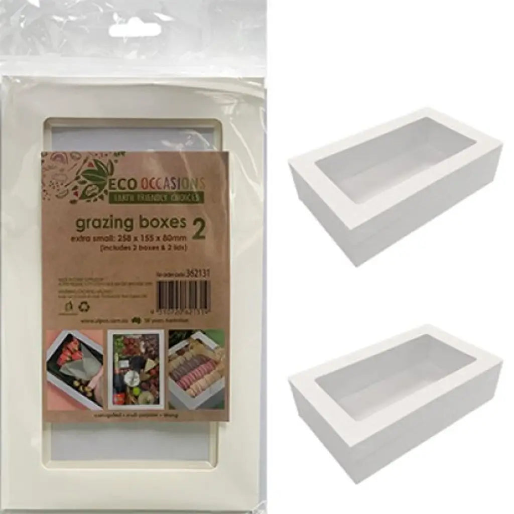Alpen Eco Occasions Grazing Boxes Extra Small White 258x155x80mm 2Pk 362131