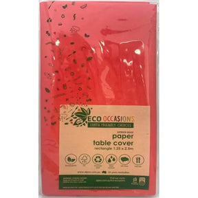 Alpen Eco Occasions Paper Table Cover Rectangle Red 125x250cm 401317