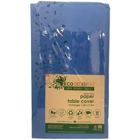 Alpen Eco Occasions Paper Table Cover Rectangle Royal Blue 125x250cm 401316