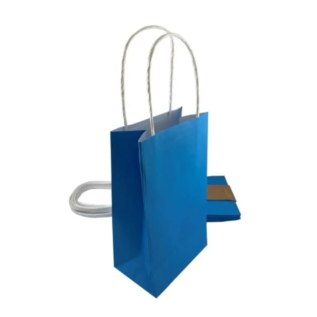 Alpen Eco Occasions Party Bags Azure Blue 215x130x80mm 5Pk 465826