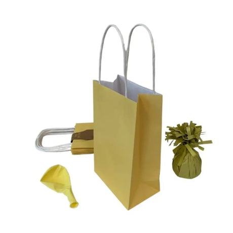 Alpen Eco Occasions Party Bags Pastel Lemon 215x130x80mm 5Pk 465845