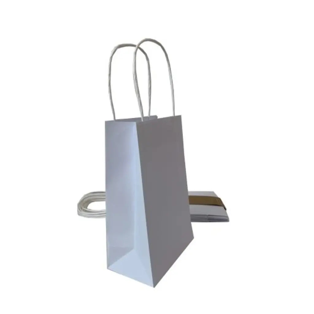 Alpen Eco Occasions Party Bags White 215x130x80mm 5Pk 465830