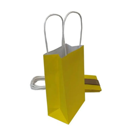 Alpen Eco Occasions Party Bags Yellow 215x130x80mm 5Pk 465823