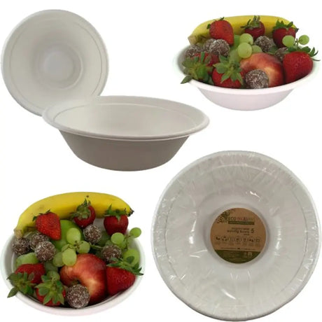 Alpen Eco Occasions Sugarcane Bowl White 850ml 5Pk 400915