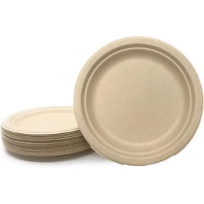 Alpen Eco Occasions Sugarcane Lunch Plates Natural 180mm 50Pk 400101