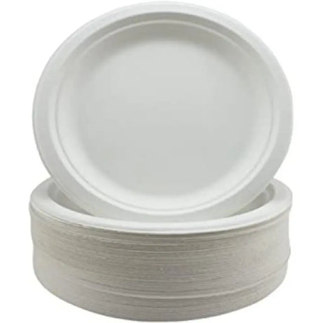 Alpen Eco Occasions Sugarcane Lunch Plates White 180mm 50Pk 400151