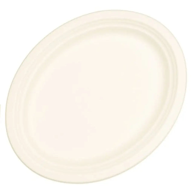 Alpen Eco Occasions Sugarcane Oval Plates White 325x260mm 10Pk 400653