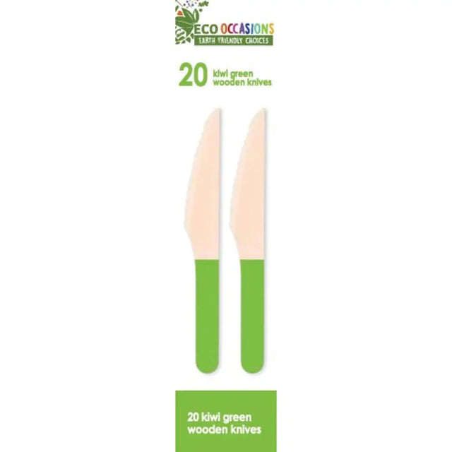 Alpen Eco Occasions Wooden Knives Kiwi 20Pk 401146