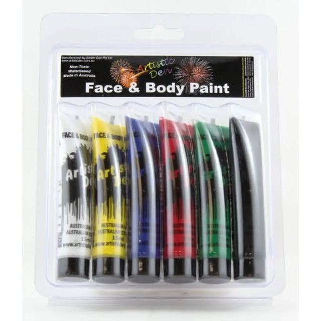 Alpen Face And Body Paint Starter Set 15ml 6Pk 252221