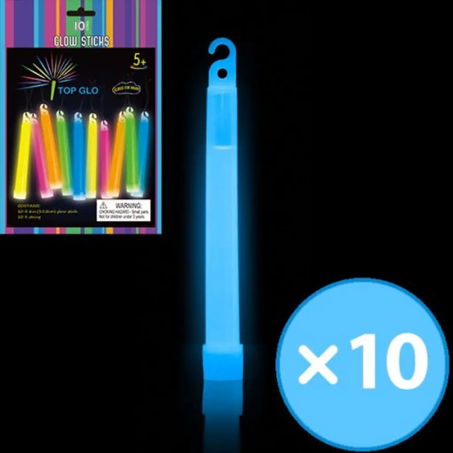 Alpen Glow Stick On String Blue 15cm 10Pk 251614