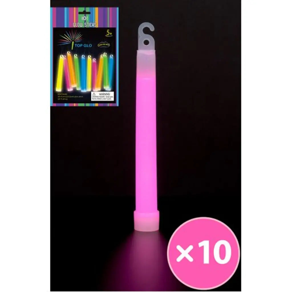 Alpen Glow Stick On String Pink 15cm 10Pk 251617