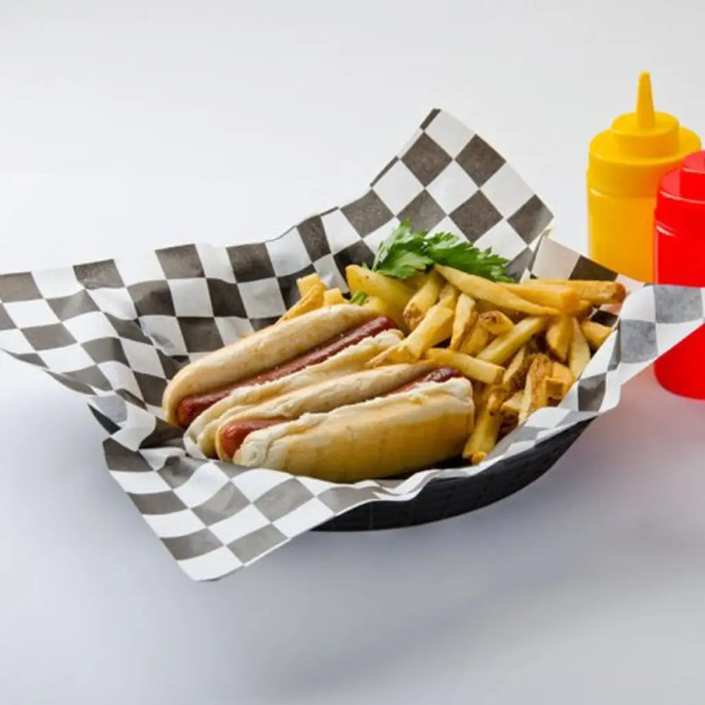 Alpen GreaseProof Paper Black Check 400x330mm 200Roll 103262