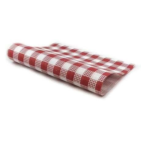 Alpen GreaseProof Paper Red Check 400x330mm 200Roll 103252